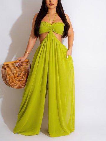 Chiffon Wide Leg Jumpsuits