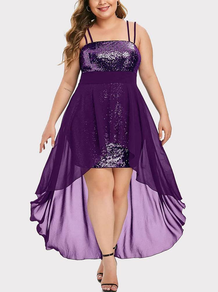 High Low Sequin Maxi Cocktail Dresses