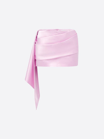 Low Rise Draped Mini Skirts Set