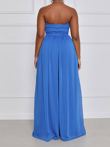 Wide Leg Chiffon Jumpsuits