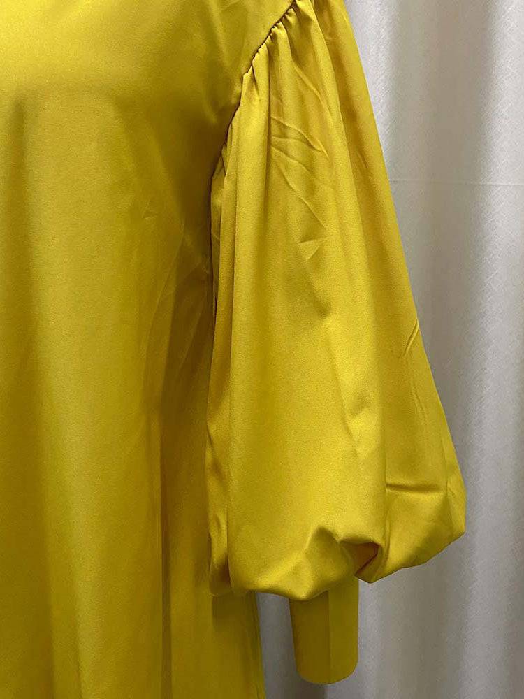 Puff Sleeve Mini Shirt Dresses