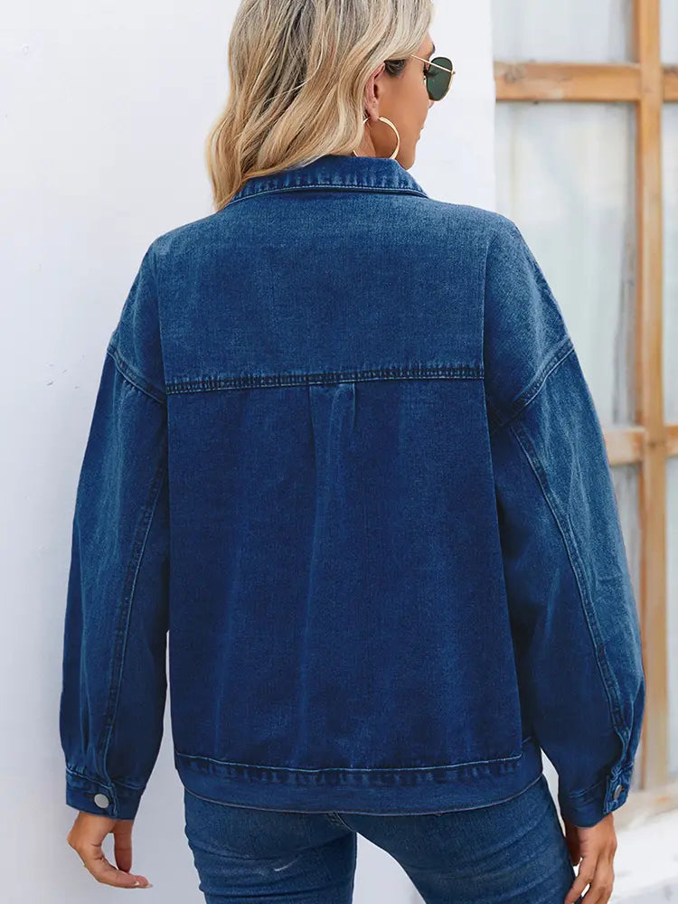 Women's Vintage Washed Denim Jacket