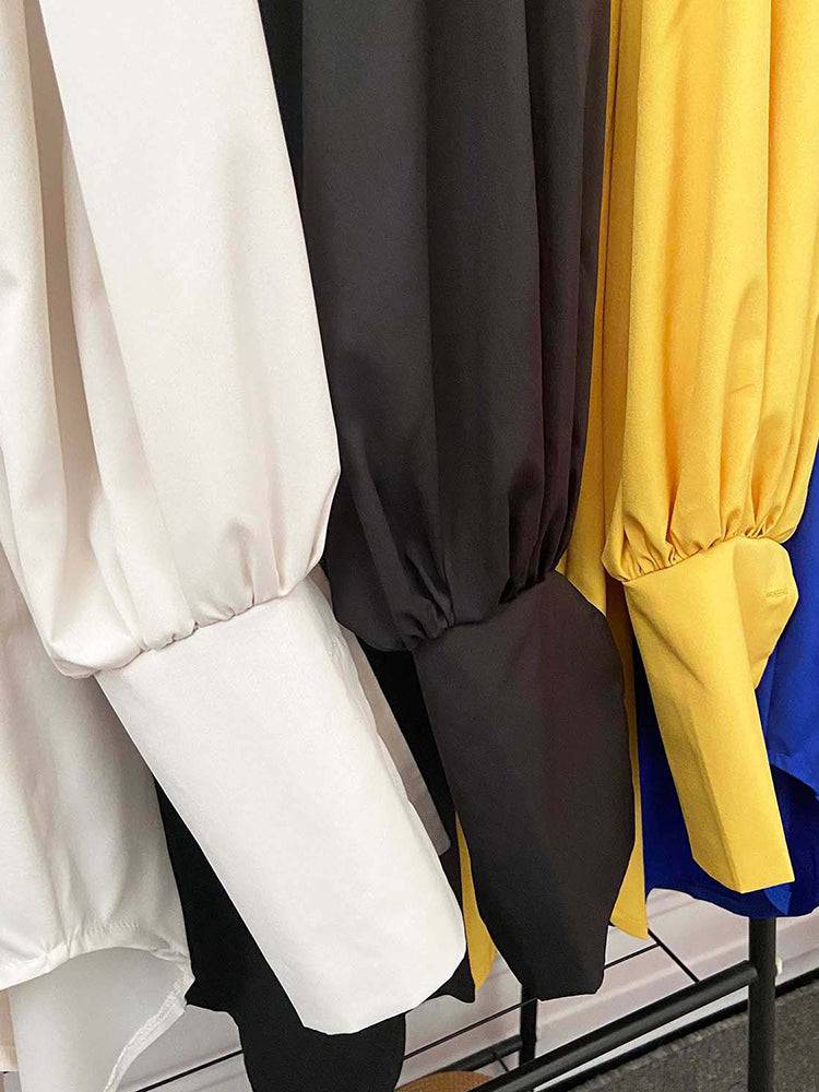Puff Sleeve Mini Shirt Dresses