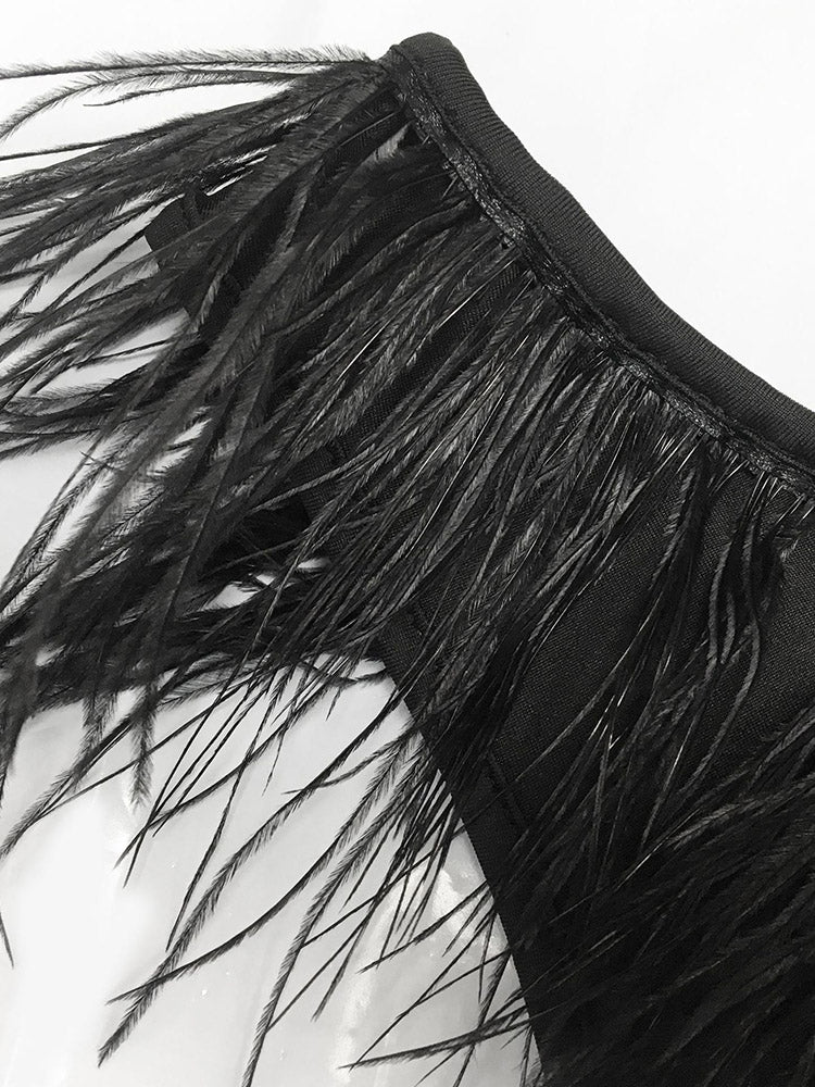 Feather Irregular Dresses