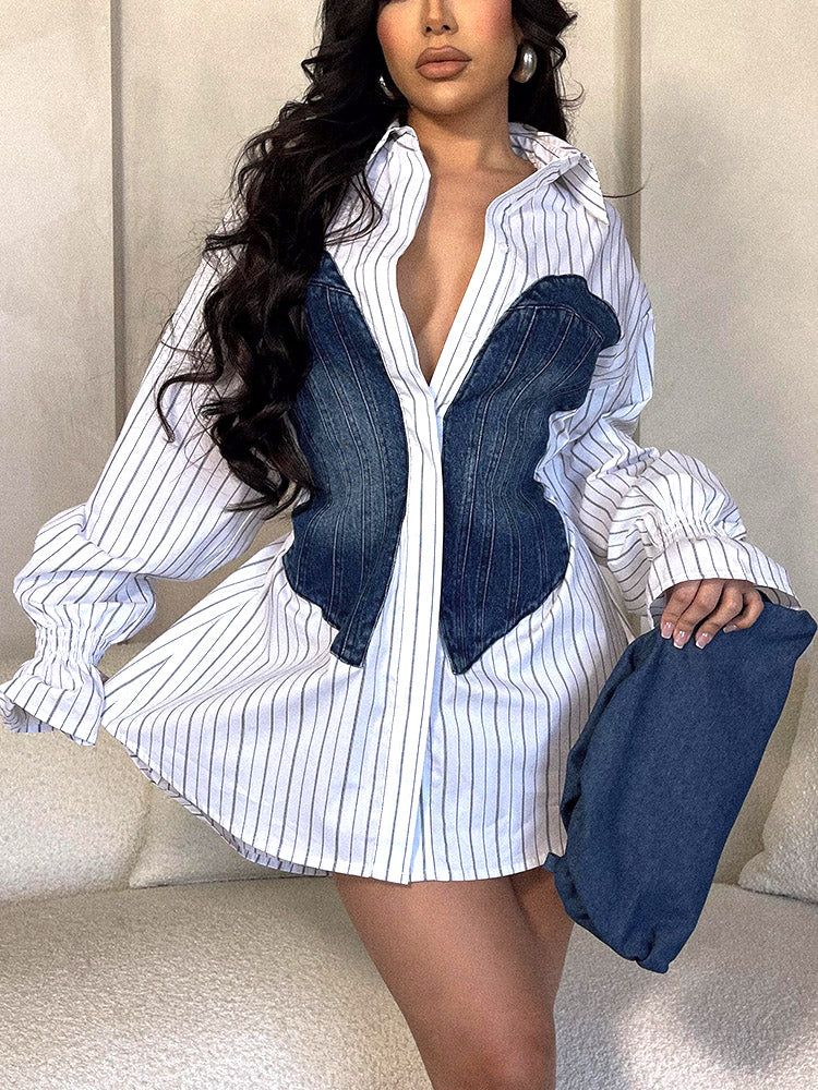 Striped Denim Shirts