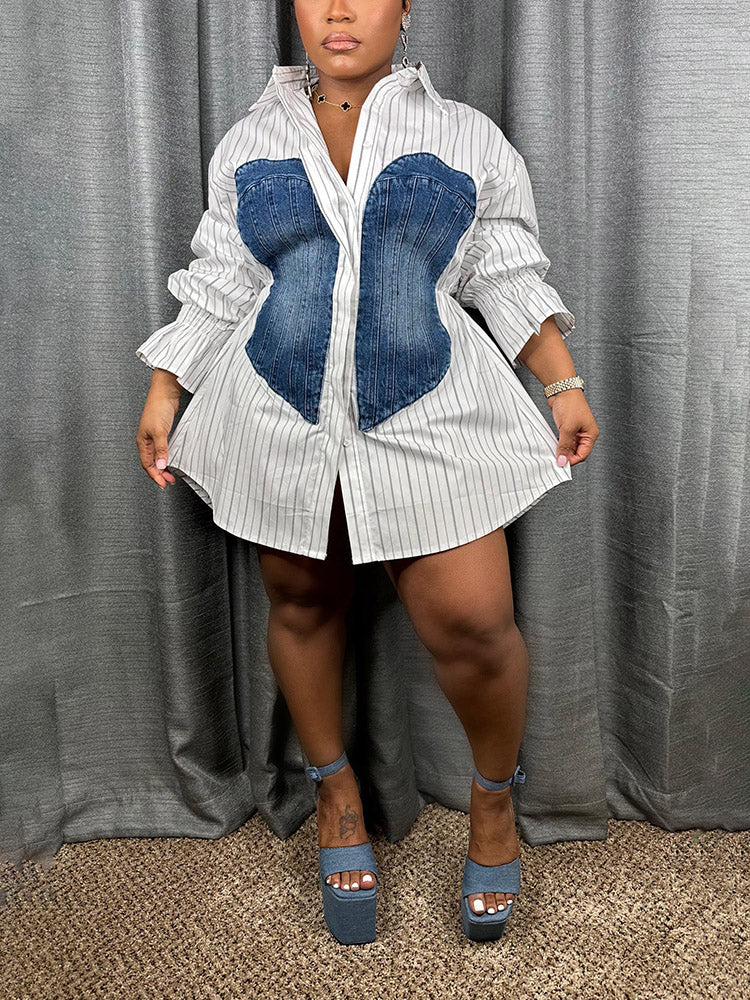Striped Denim Shirts
