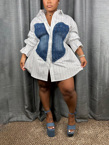 Striped Denim Shirts