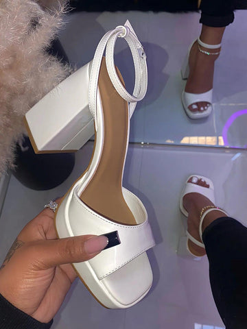 Leather Chunky Heels