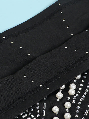 Feather Pearl Rhinestone Dresses