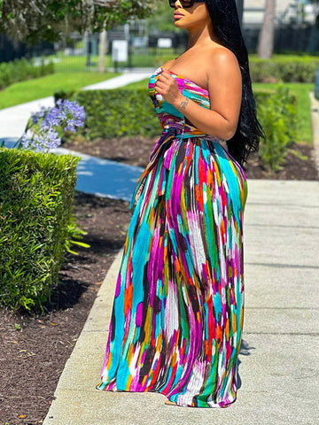 Tube Boho Beach Wide Leg Jumpsuits