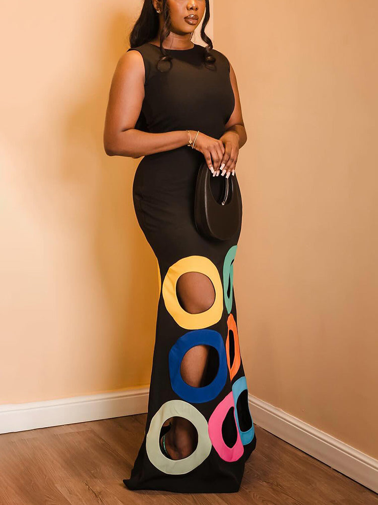 Colorful Cutout Ring Dresses