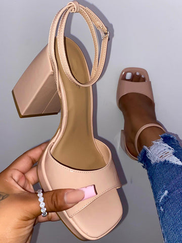 Leather Chunky Heels