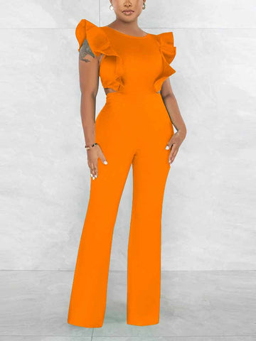 Ruffle Detail Jumpsuits