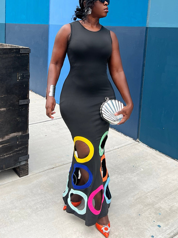 Colorful Cutout Ring Dresses