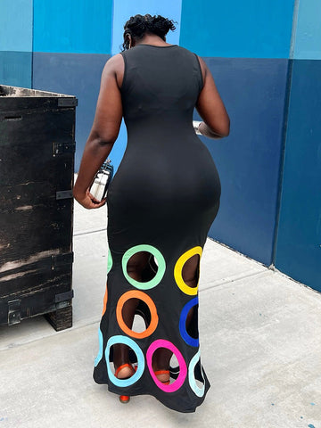Colorful Cutout Ring Dresses