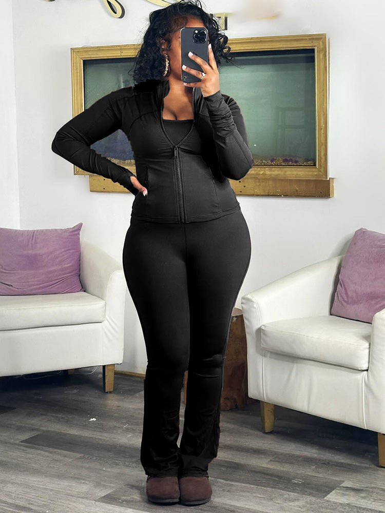 Athleisure Jacket  Jumpsuit Set