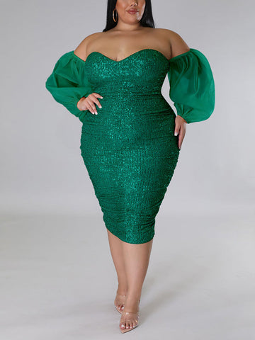 Sequin Tube Midi Holiday Dresses