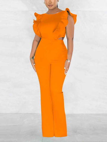 Ruffle Detail Jumpsuits