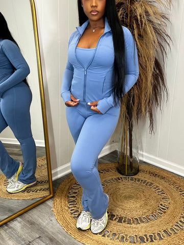 Athleisure Jacket  Jumpsuit Set