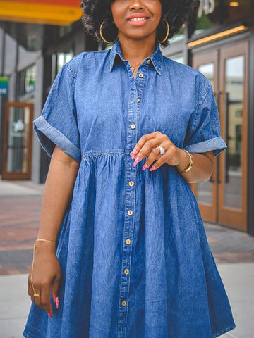 Denim Loose Fit Dresses