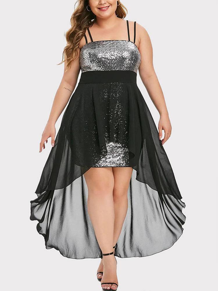 High Low Sequin Maxi Cocktail Dresses