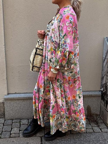 Marsell Maxi Dress Flower Pink