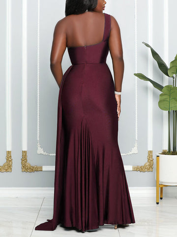 One Shoulder Slit Wedding Dresses
