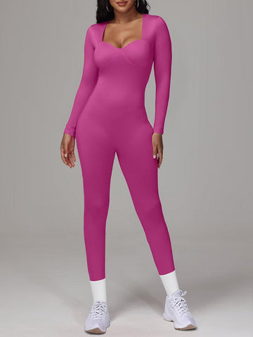 Square Neck Bodycon Jumpsuits