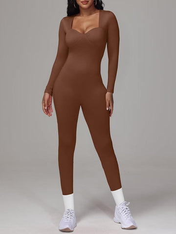 Square Neck Bodycon Jumpsuits