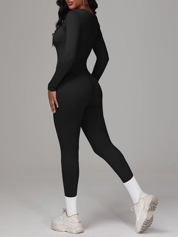 Square Neck Bodycon Jumpsuits