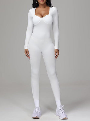 Square Neck Bodycon Jumpsuits