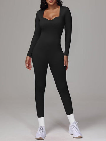 Square Neck Bodycon Jumpsuits