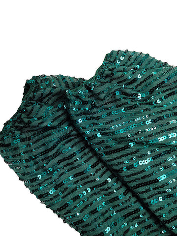 Sequin Puffed Sleeves Party Dresses