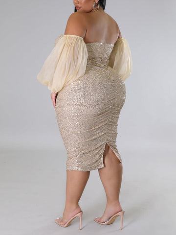 Sequin Tube Midi Holiday Dresses