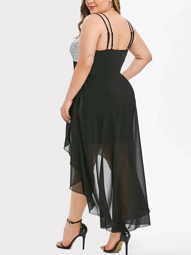 High Low Sequin Maxi Cocktail Dresses