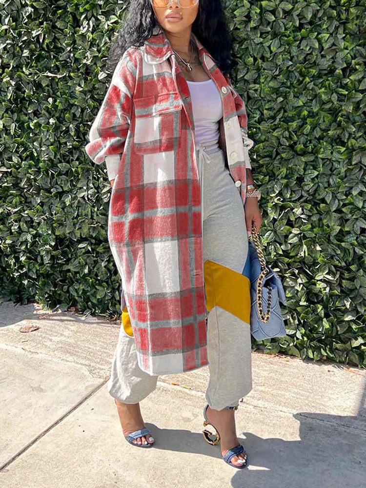 Plaid Button Down Cotton Cardigans
