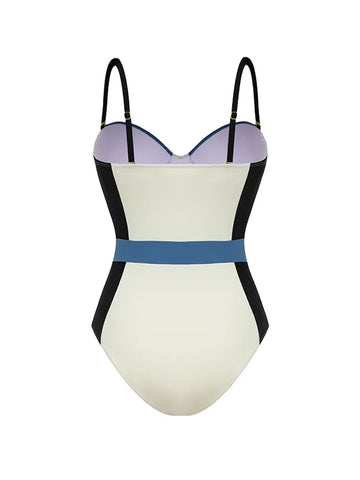 Colorblock Structured One Piece Swimsuit