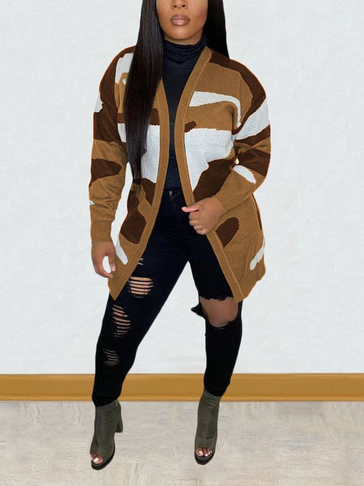 Camouflage Print Cardigans