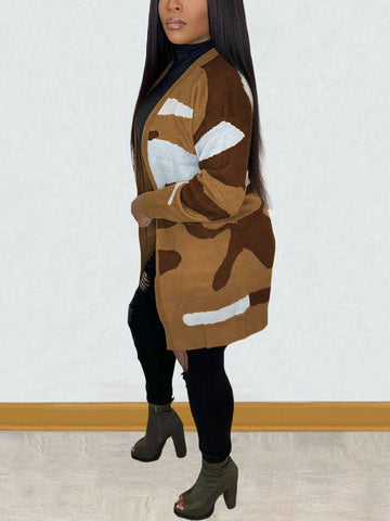 Camouflage Print Cardigans