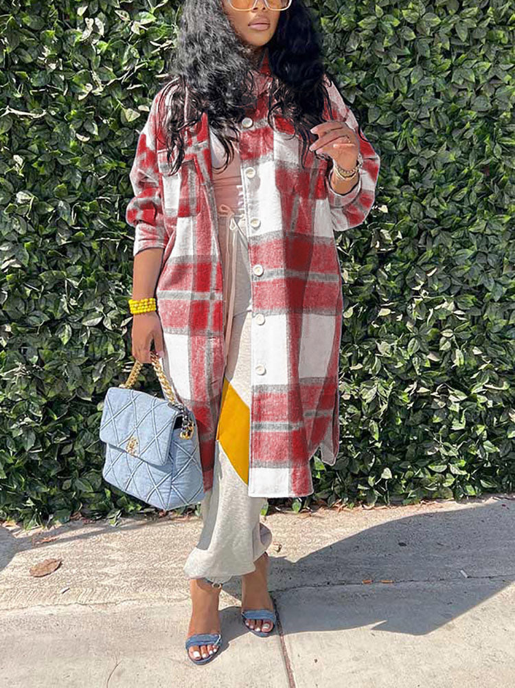 Plaid Button Down Cotton Cardigans