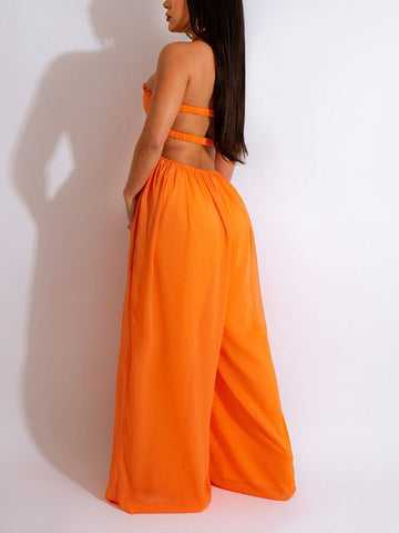 Chiffon Wide Leg Jumpsuits