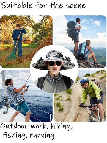 Rechargeable & Solar-Powered Outdoor Fan Hat â€?Fisherman Style