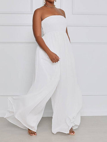 Wide Leg Chiffon Jumpsuits