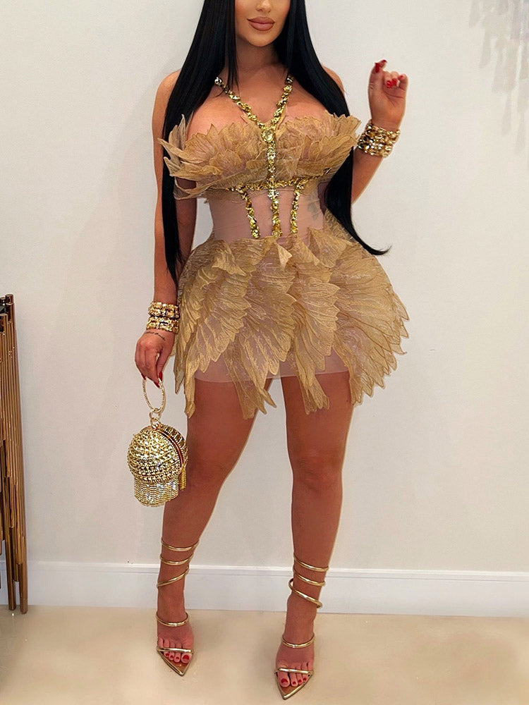 Fairy Mesh Rhinestone Dresses