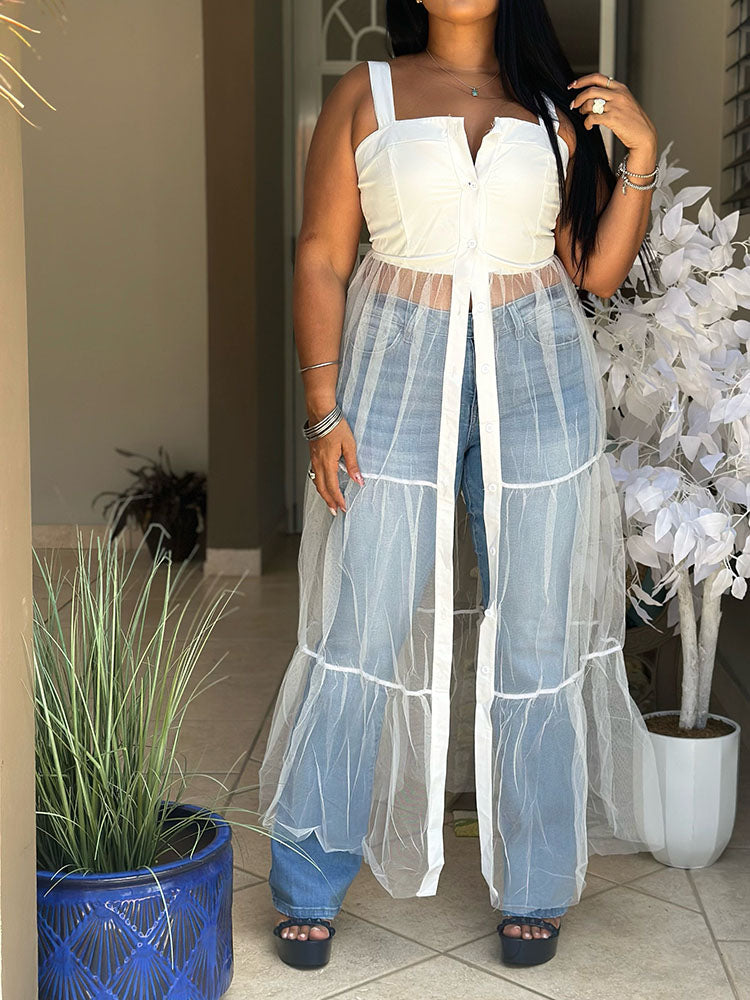 Tulle Tunic Tops