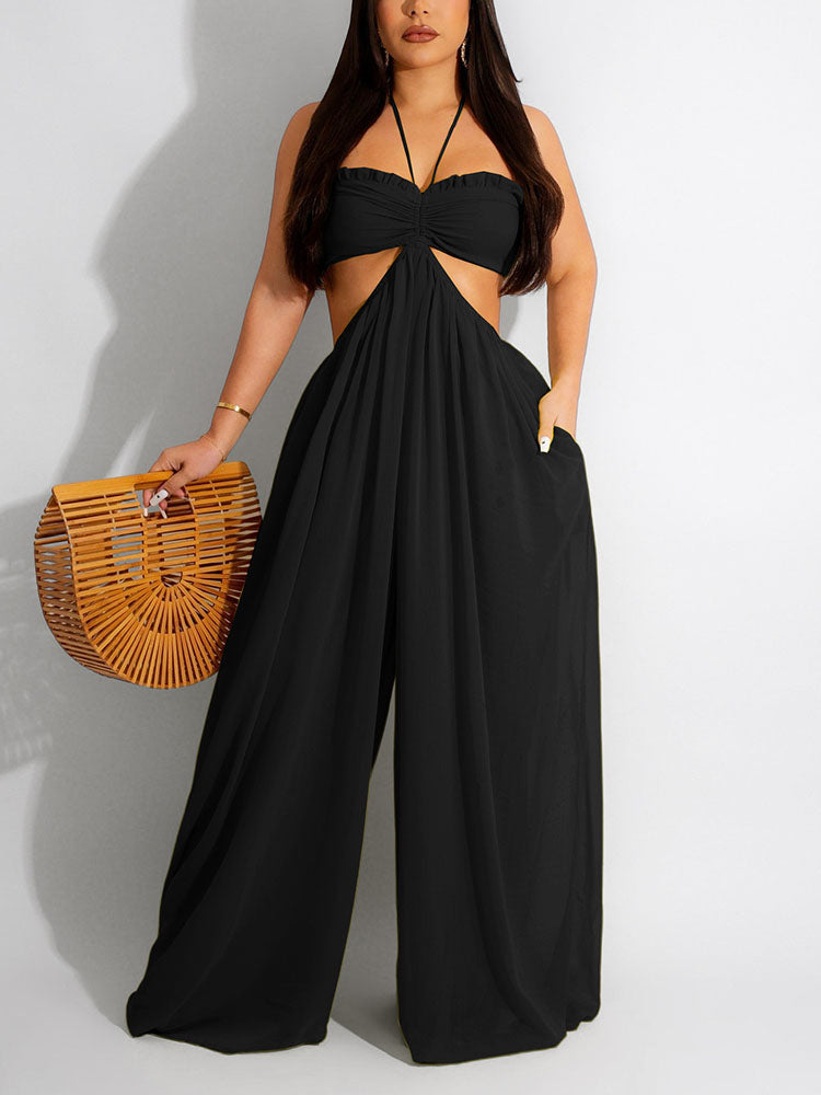 Chiffon Wide Leg Jumpsuits
