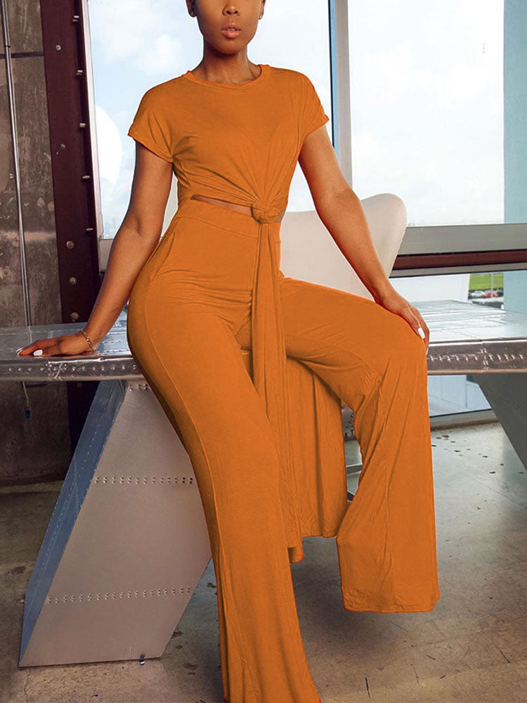 High Slit Longline Top Pants Set