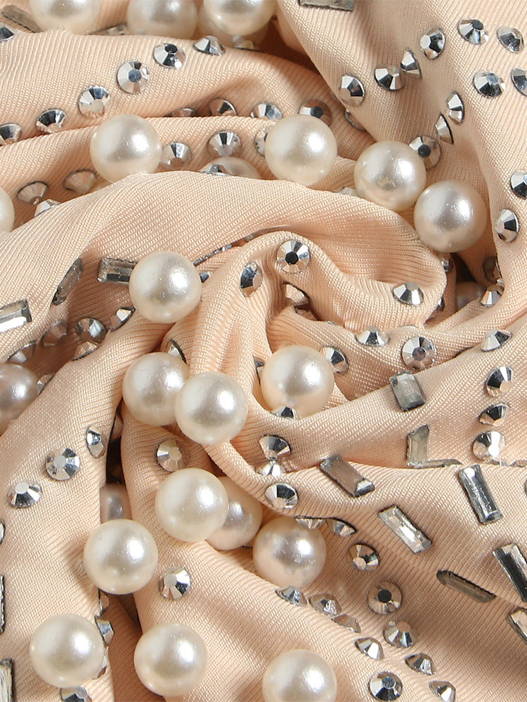 Feather Pearl Rhinestone Dresses