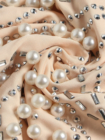 Feather Pearl Rhinestone Dresses