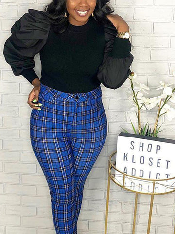 Bubble Sleeve Knit Tops